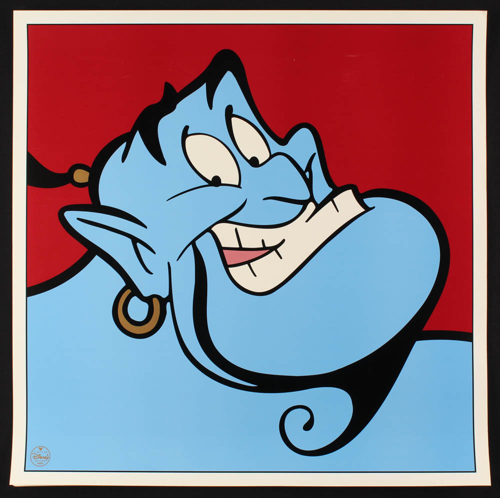 Lot of (3) 1997 Walt Disney LE 23.5x23.5 Lithographs with Winnie The Pooh, Tigger, & Genie at PristineAuction.com Lot of (3) 1997 Walt Disney LE 23.5x23.5 Lithographs with Winnie The Pooh, Tigger, & Genie at PristineAuction.com