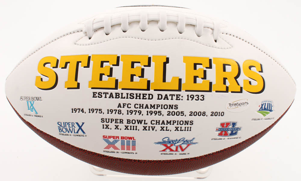 Mike Wagner Signed Steelers Logo Football Inscribed "4X SB Champ's" (TSE) at PristineAuction.com Mike Wagner Signed Steelers Logo Football Inscribed "4X SB Champ's" (TSE) at PristineAuction.com