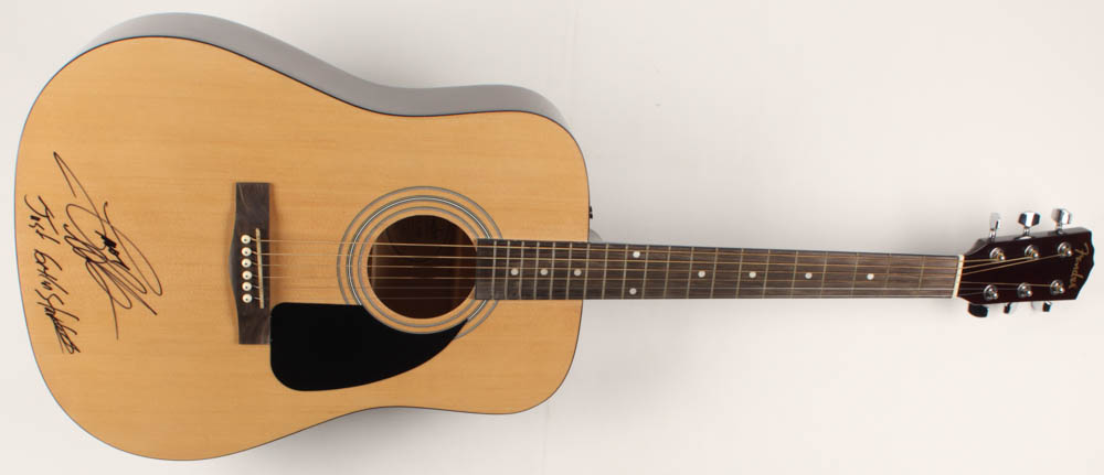 Jason Aldean Signed Acoustic Guitar Inscribed "Just Gettin Started" (Beckett COA) at PristineAuction.com Jason Aldean Signed Acoustic Guitar Inscribed "Just Gettin Started" (Beckett COA) at PristineAuction.com