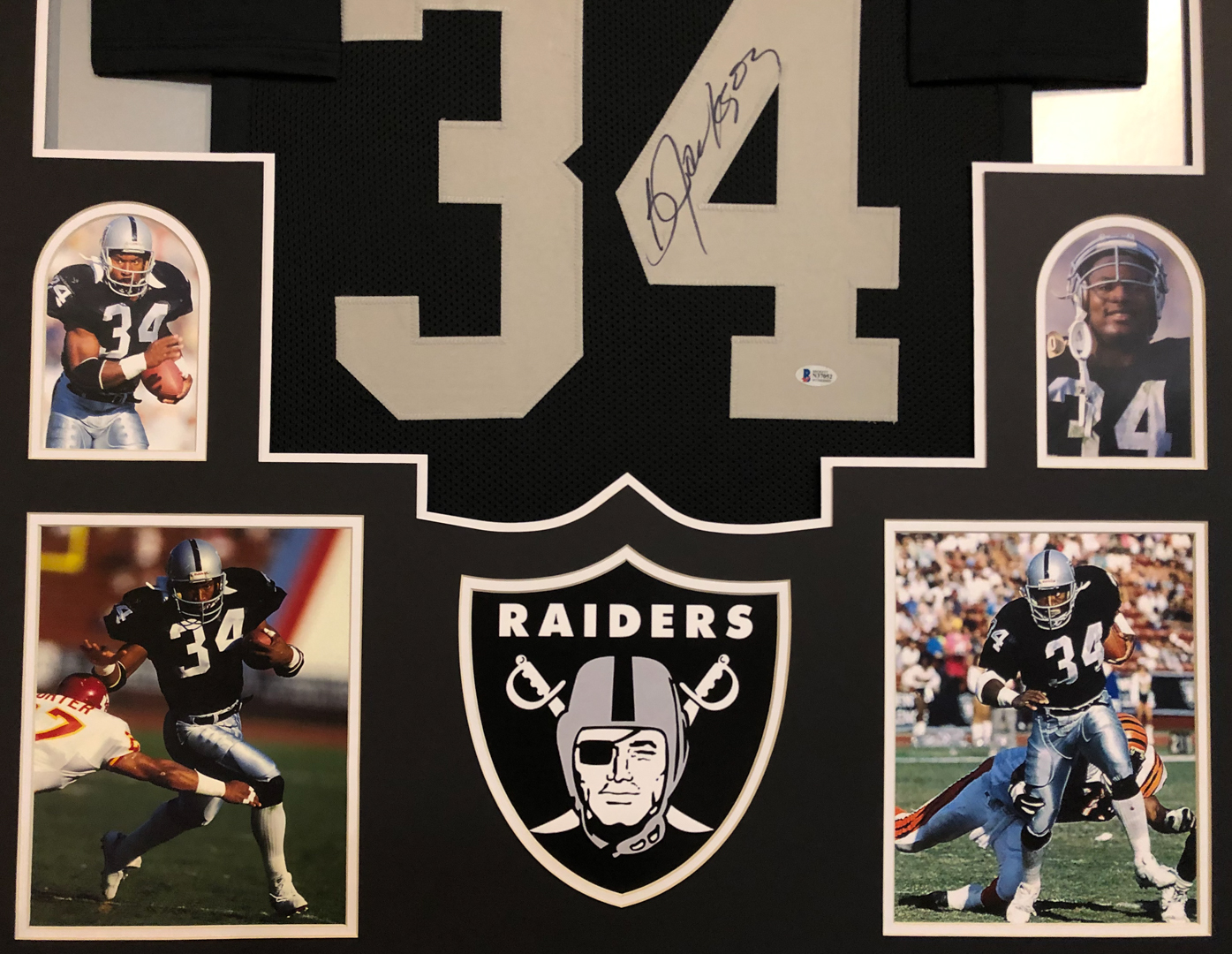 Bo Jackson Signed 34x42 Custom Framed Jersey (Beckett COA) at PristineAuction.com Bo Jackson Signed 34x42 Custom Framed Jersey (Beckett COA) at PristineAuction.com