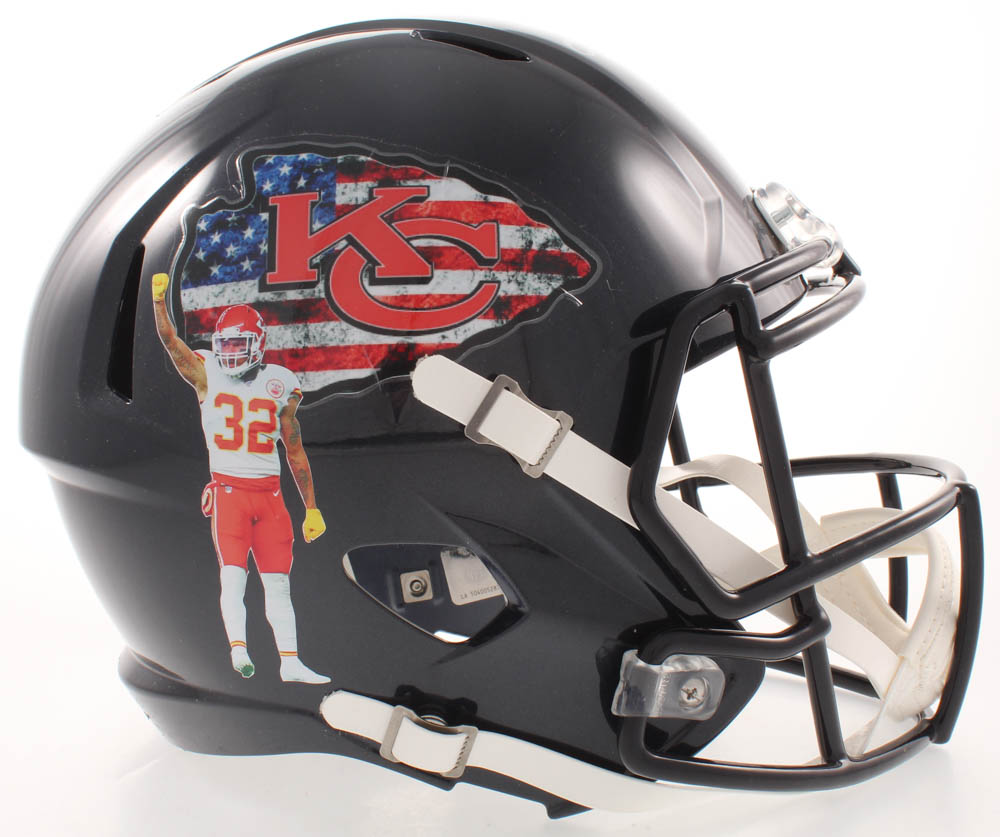 Tyrann Mathieu Signed Chiefs Super Bowl LIV Full-Size Speed Helmet Inscribed "Honey Badger" (Beckett COA) at PristineAuction.com Tyrann Mathieu Signed Chiefs Super Bowl LIV Full-Size Speed Helmet Inscribed "Honey Badger" (Beckett COA) at PristineAuction.com