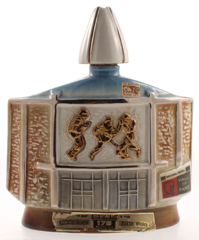 Vintage 1972 Canton Football NFL Hall of Fame Jim Beam Decanter