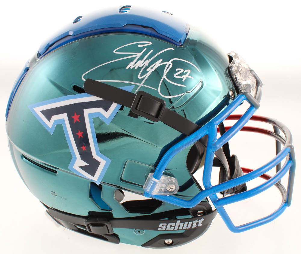 Eddie George Signed Titans Full-Size Authentic On-Field Chrome F7 Helmet (Beckett COA) at PristineAuction.com Eddie George Signed Titans Full-Size Authentic On-Field Chrome F7 Helmet (Beckett COA) at PristineAuction.com