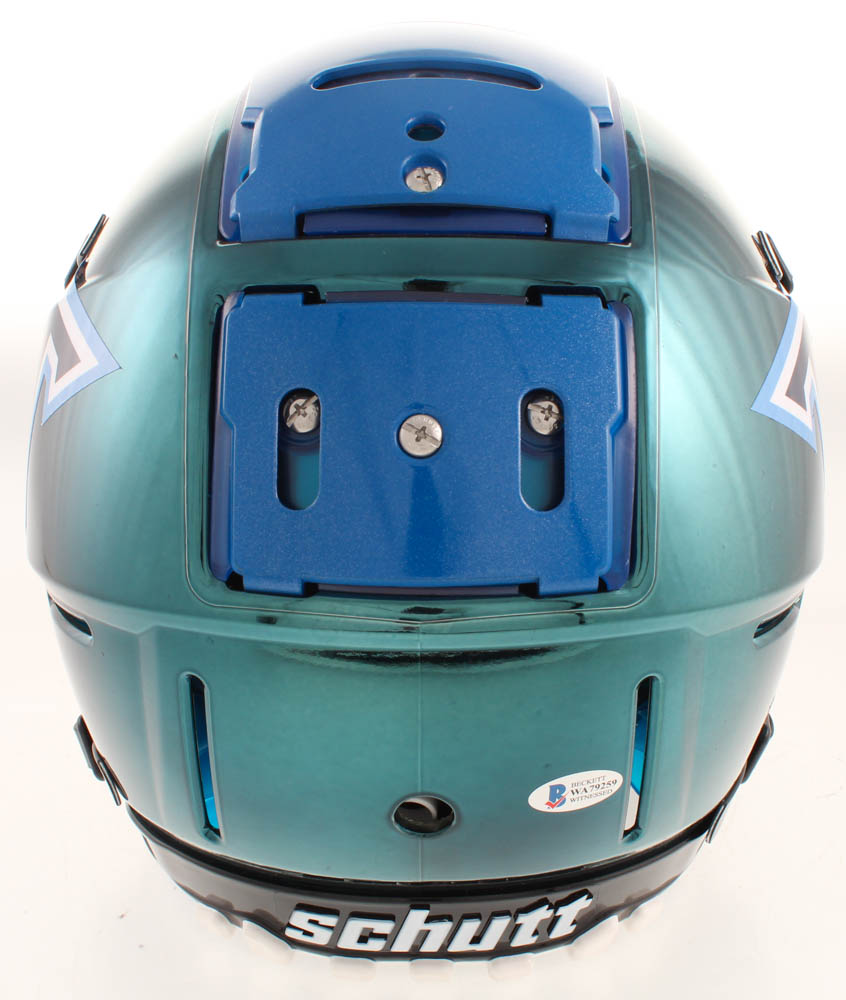 Eddie George Signed Titans Full-Size Authentic On-Field Chrome F7 Helmet (Beckett COA) at PristineAuction.com Eddie George Signed Titans Full-Size Authentic On-Field Chrome F7 Helmet (Beckett COA) at PristineAuction.com