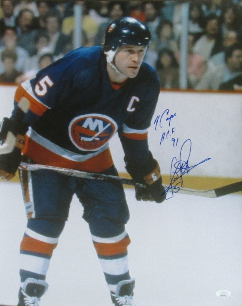 Denis Potvin Signed Islanders 16x20 Photo Inscribed "4 Cups" & "H.O.F 91" (JSA COA) at PristineAuction.com Denis Potvin Signed Islanders 16x20 Photo Inscribed "4 Cups" & "H.O.F 91" (JSA COA) at PristineAuction.com