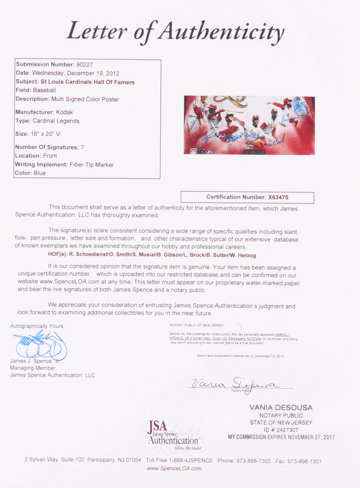 Cardinals Hall Of Famers 16x20 Photo Signed by (7) with Red Schoendienst, Ozzie Smith, Stan Musial, Bob Gibson (JSA LOA) at PristineAuction.com Cardinals Hall Of Famers 16x20 Photo Signed by (7) with Red Schoendienst, Ozzie Smith, Stan Musial, Bob Gibson (JSA LOA) at PristineAuction.com