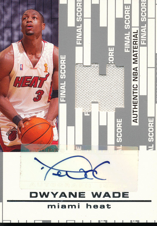 Dwyane Wade 2006-07 Topps Big Game Final Score Relics Autographs #DW at PristineAuction.com Dwyane Wade 2006-07 Topps Big Game Final Score Relics Autographs #DW at PristineAuction.com
