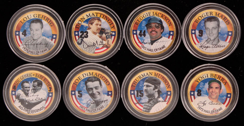 Baseball Legends Lot of (8) 24K Gold Plated & Colorized State Quarters