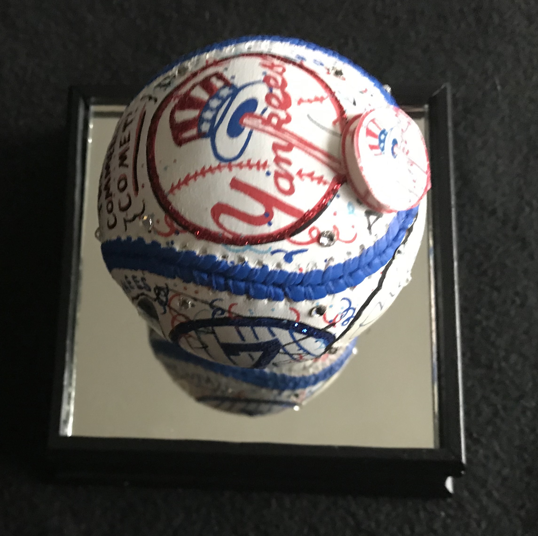 Mickey Mantle & Charles Fazzino Signed Yankees Hand-Painted Baseball with High Quality Display Case (UDA COA & Fazzino COA) at PristineAuction.com Mickey Mantle & Charles Fazzino Signed Yankees Hand-Painted Baseball with High Quality Display Case (UDA COA & Fazzino COA) at PristineAuction.com