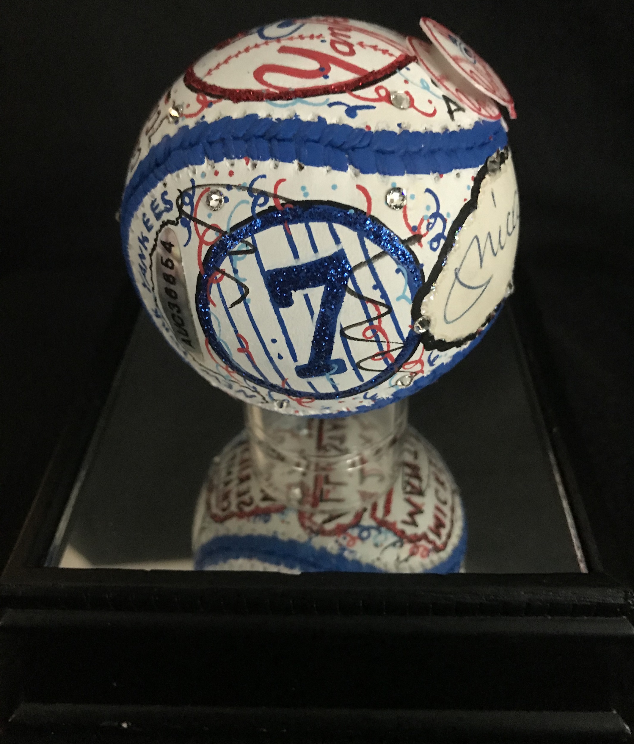 Mickey Mantle & Charles Fazzino Signed Yankees Hand-Painted Baseball with High Quality Display Case (UDA COA & Fazzino COA) at PristineAuction.com Mickey Mantle & Charles Fazzino Signed Yankees Hand-Painted Baseball with High Quality Display Case (UDA COA & Fazzino COA) at PristineAuction.com