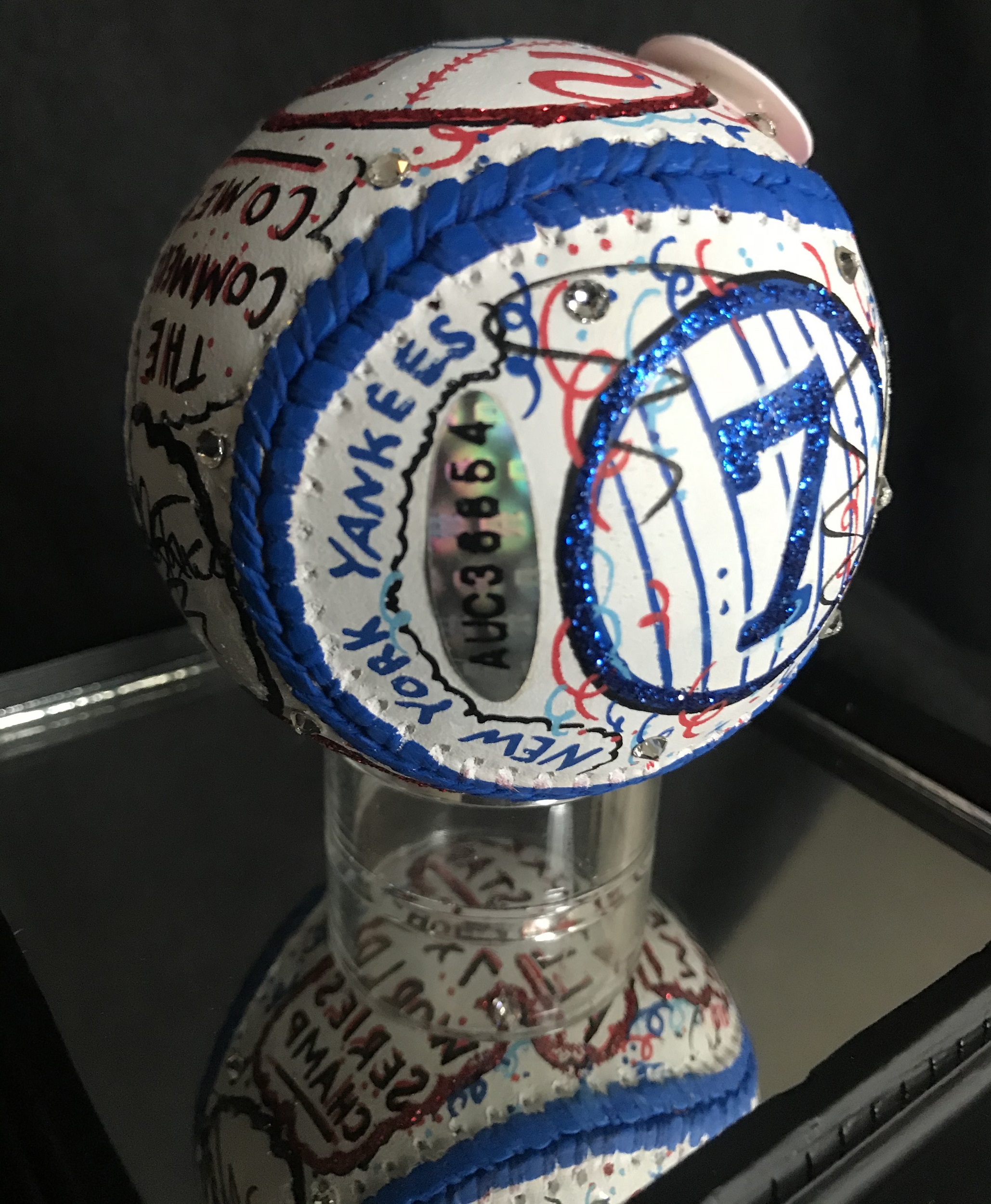 Mickey Mantle & Charles Fazzino Signed Yankees Hand-Painted Baseball with High Quality Display Case (UDA COA & Fazzino COA) at PristineAuction.com Mickey Mantle & Charles Fazzino Signed Yankees Hand-Painted Baseball with High Quality Display Case (UDA COA & Fazzino COA) at PristineAuction.com