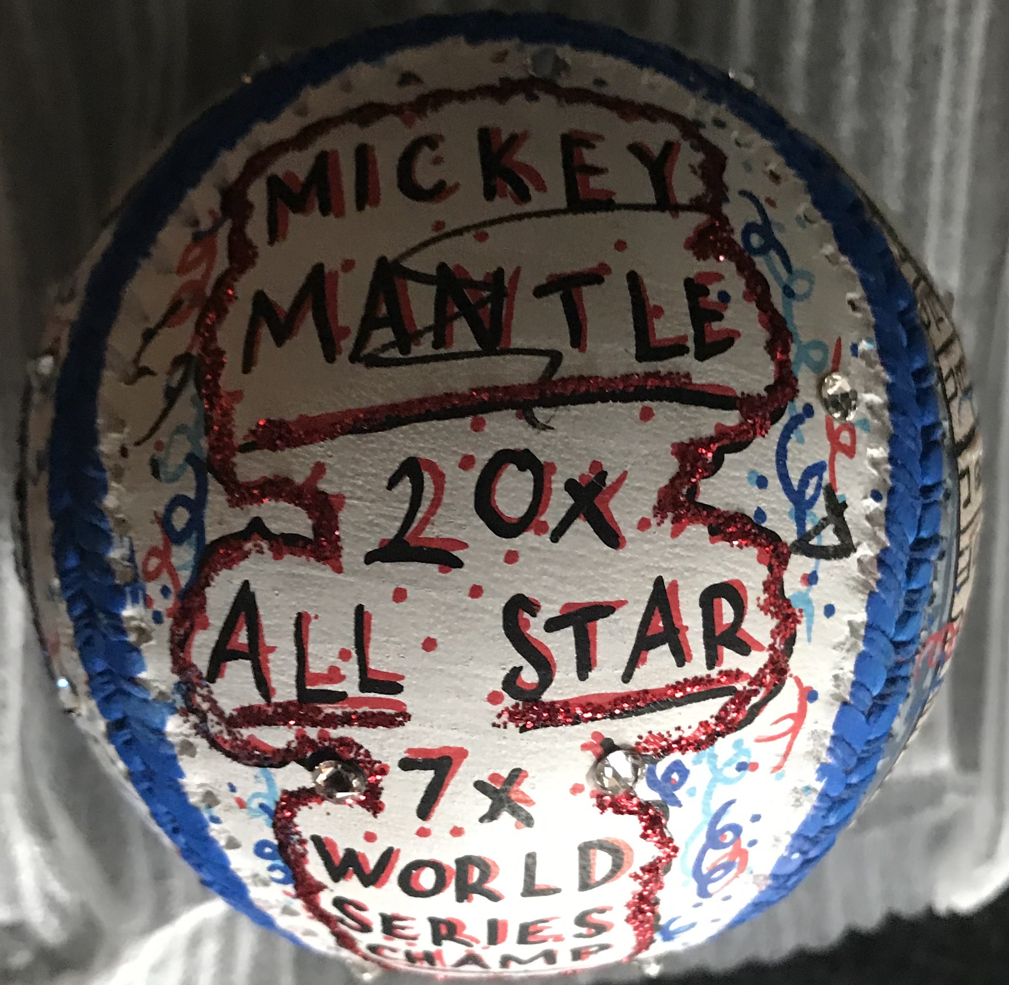 Mickey Mantle & Charles Fazzino Signed Yankees Hand-Painted Baseball with High Quality Display Case (UDA COA & Fazzino COA) at PristineAuction.com Mickey Mantle & Charles Fazzino Signed Yankees Hand-Painted Baseball with High Quality Display Case (UDA COA & Fazzino COA) at PristineAuction.com