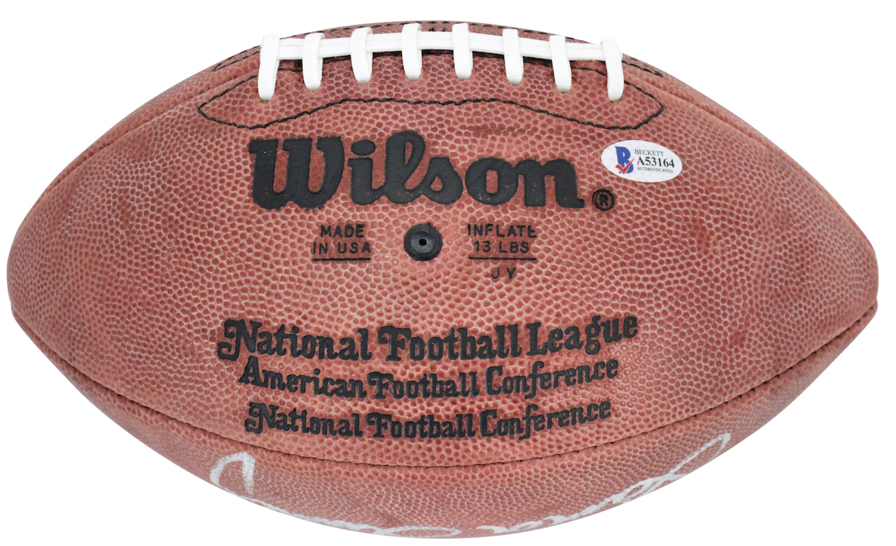 Rams "Fearsome Foursome" Official NFL Game Ball Team-Signed by (4) with Rosey Grier, Lamar Lundy, Merlin Olsen & Deacon Jones Inscribed "HOF 82" & "HOF 80" (Beckett LOA) at PristineAuction.com Rams "Fearsome Foursome" Official NFL Game Ball Team-Signed by (4) with Rosey Grier, Lamar Lundy, Merlin Olsen & Deacon Jones Inscribed "HOF 82" & "HOF 80" (Beckett LOA) at PristineAuction.com