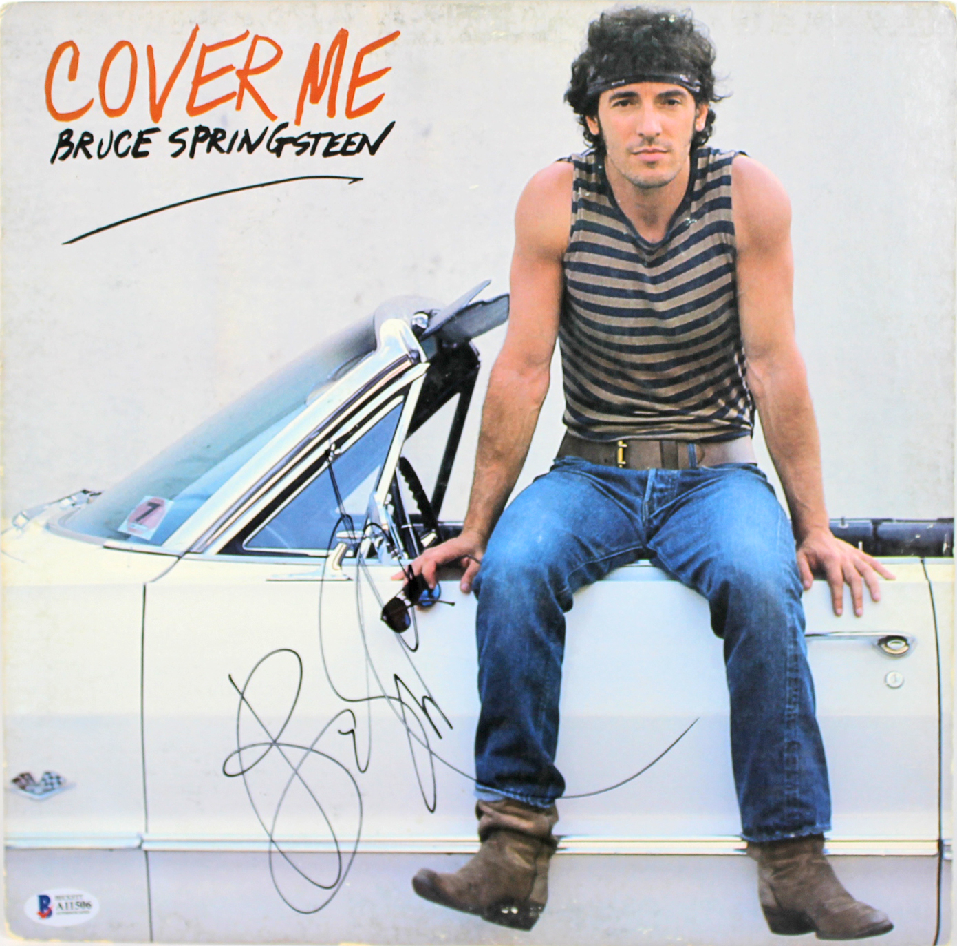 Bruce Springsteen Signed "Cover Me" Vinyl Record Album Cover (Beckett LOA) at PristineAuction.com Bruce Springsteen Signed "Cover Me" Vinyl Record Album Cover (Beckett LOA) at PristineAuction.com