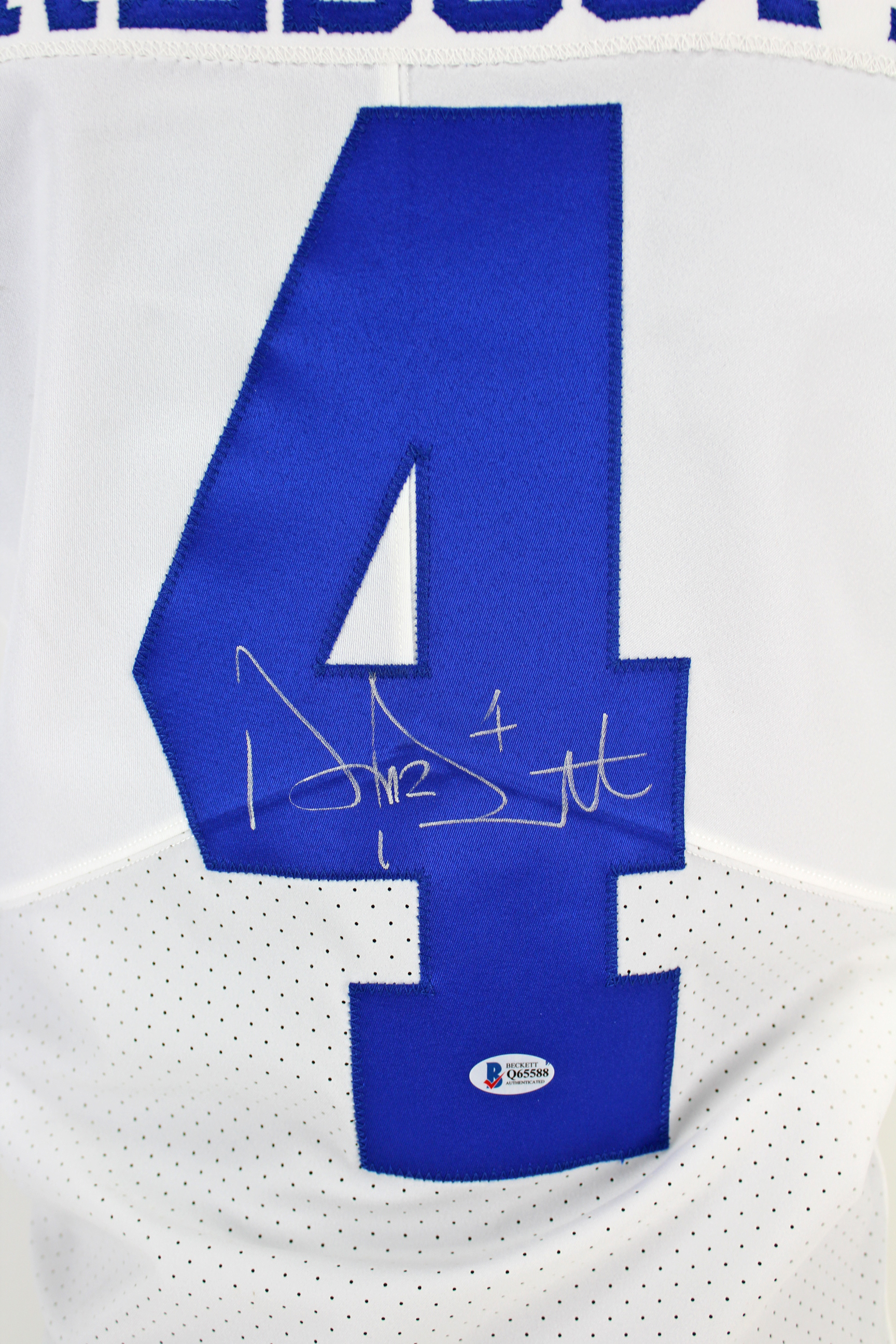 Dak Prescott Signed 2018 Cowboys Game-Issued Jersey (Beckett COA & PROVA Authenticated) at PristineAuction.com Dak Prescott Signed 2018 Cowboys Game-Issued Jersey (Beckett COA & PROVA Authenticated) at PristineAuction.com