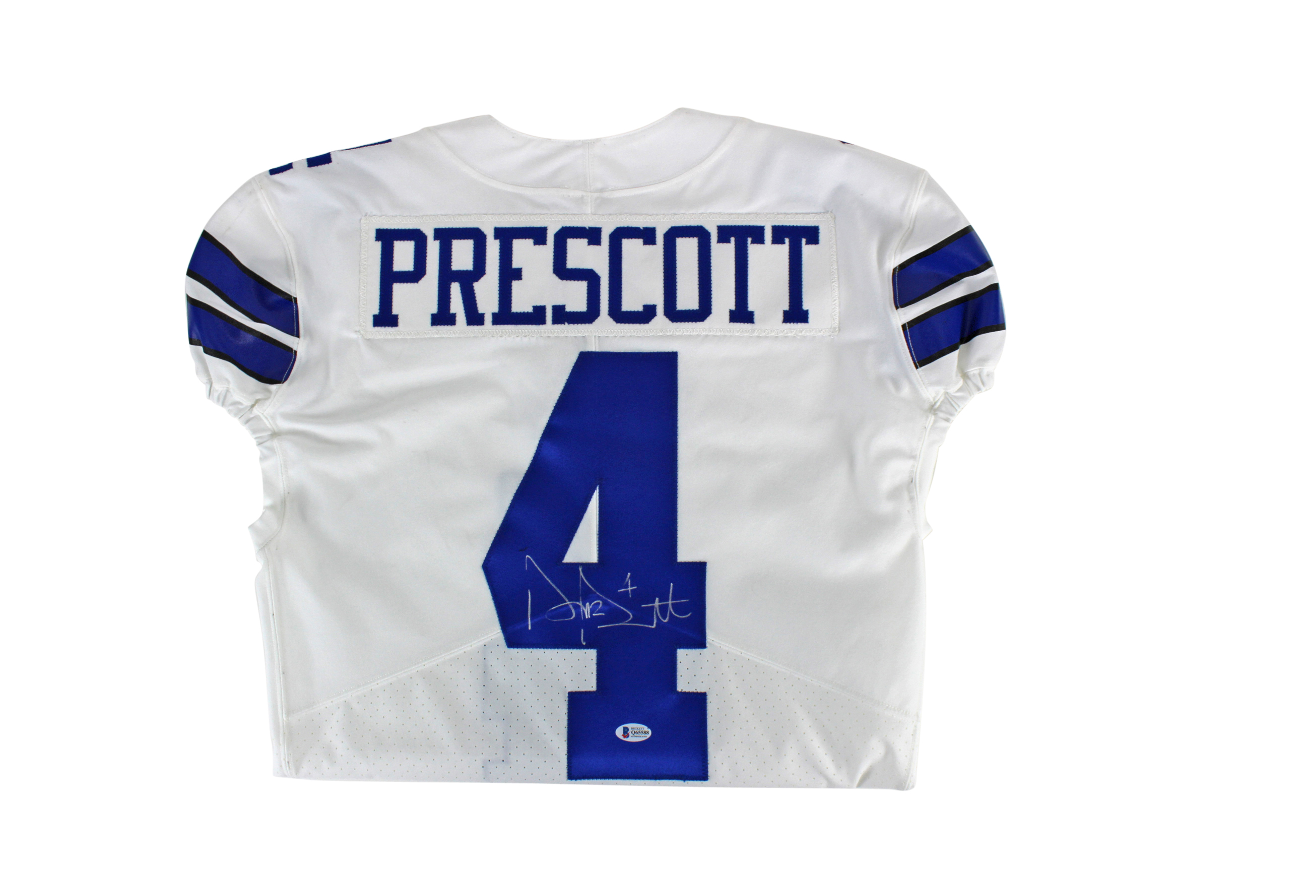 Dak Prescott Signed 2018 Cowboys Game-Issued Jersey (Beckett COA & PROVA Authenticated) at PristineAuction.com Dak Prescott Signed 2018 Cowboys Game-Issued Jersey (Beckett COA & PROVA Authenticated) at PristineAuction.com