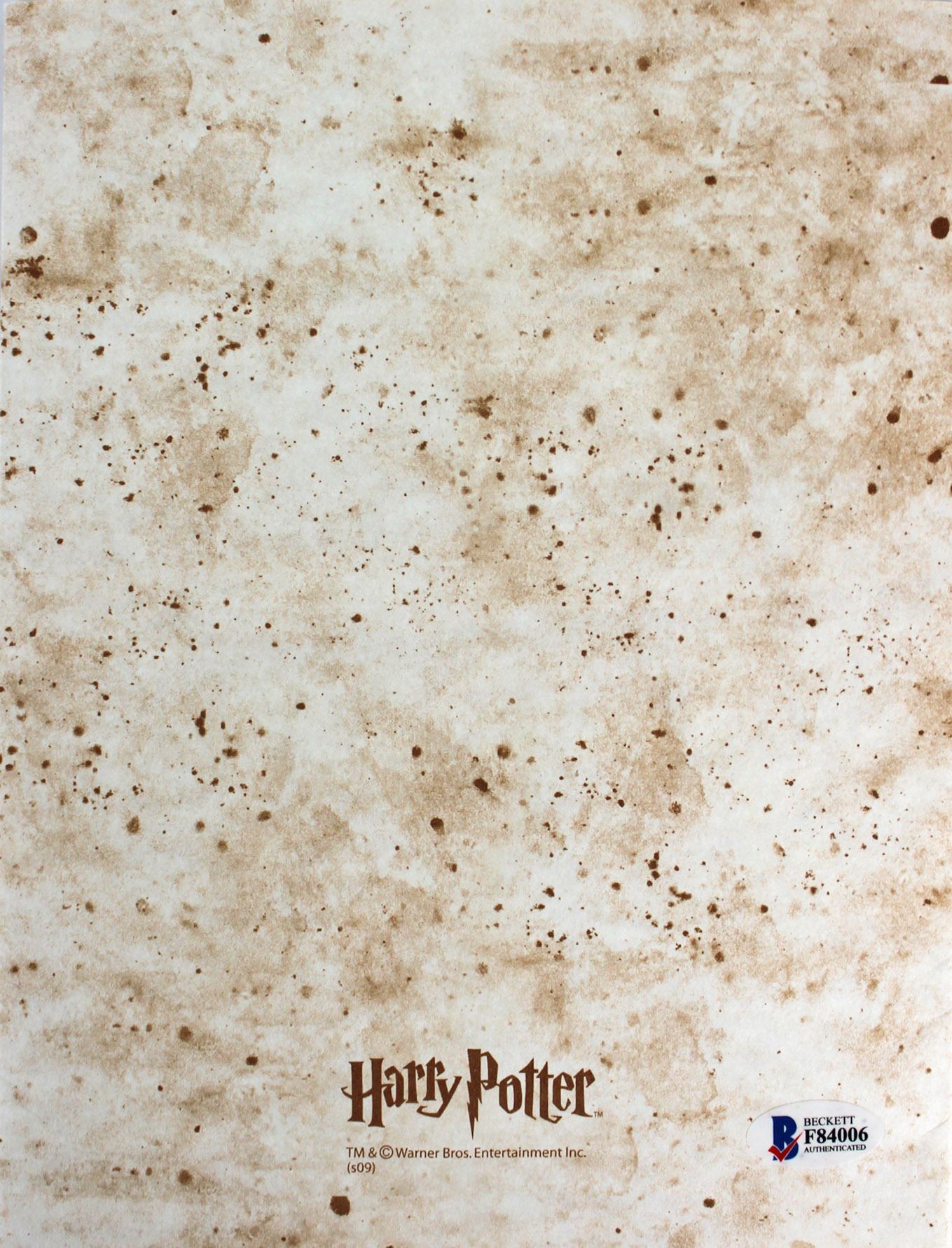 Daniel Radcliffe Signed "Harry Potter" Marauder's Map (Beckett COA) at PristineAuction.com Daniel Radcliffe Signed "Harry Potter" Marauder's Map (Beckett COA) at PristineAuction.com