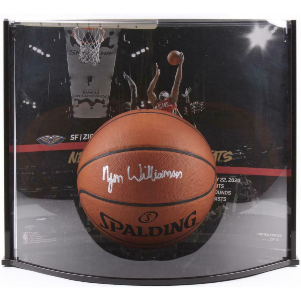 Zion Williamson Signed LE Official NBA GameBall with Custom Curve