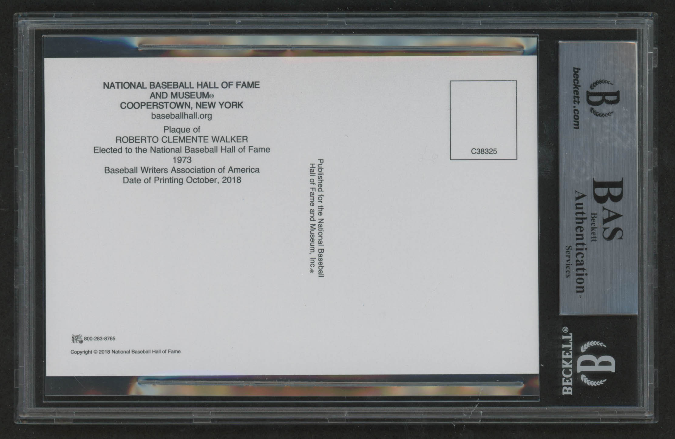 Roberto Clemente Hand-Written Cut Gold HOF Postcard (BGS Encapsulated ...