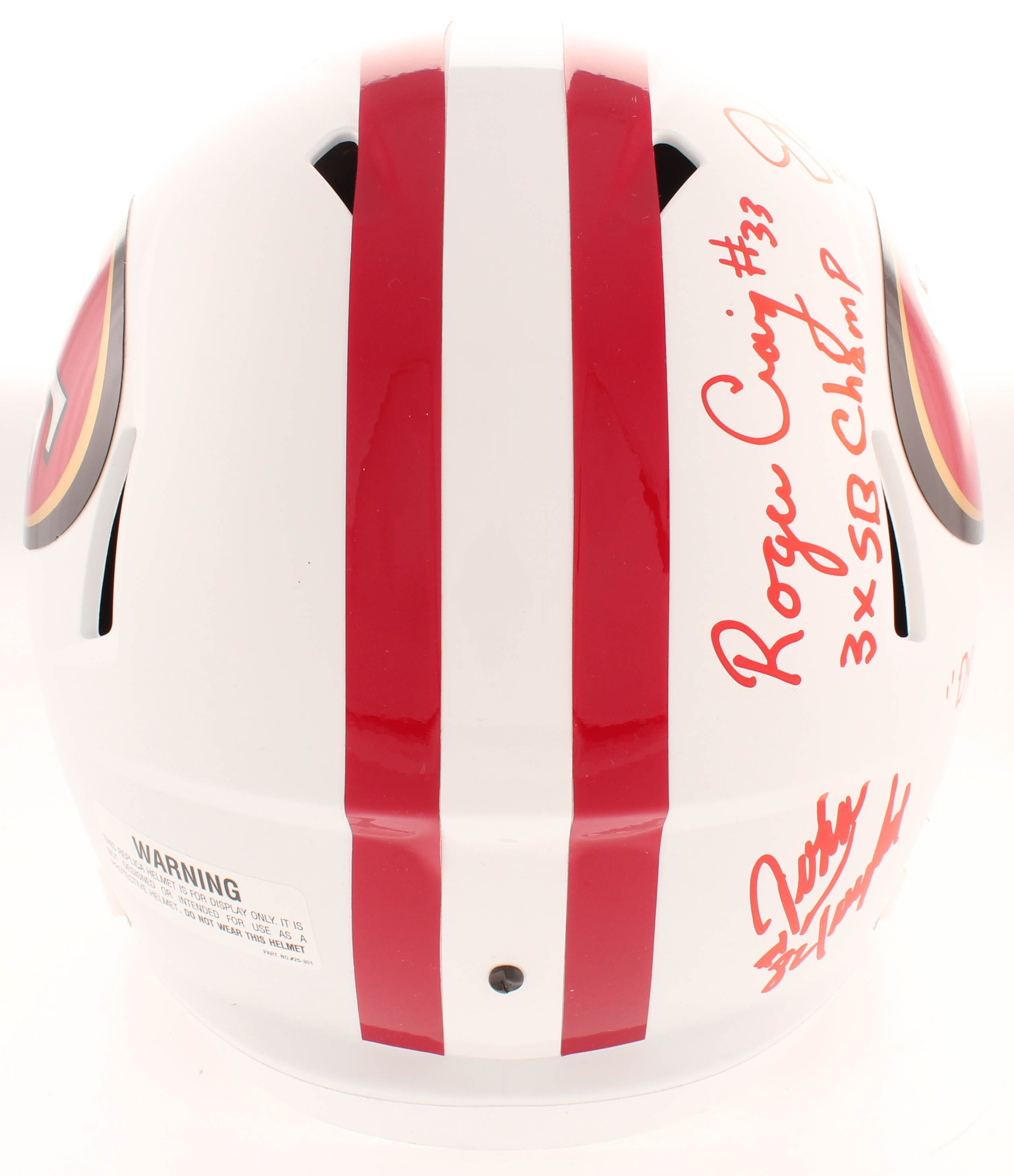 49ers "Dynasty" Full-Size Matte White Speed Helmet Signed by (4) with Joe Montana, Jerry Rice, Roger Craig & John Taylor with Multiple Inscriptions (Beckett COA) at PristineAuction.com 49ers "Dynasty" Full-Size Matte White Speed Helmet Signed by (4) with Joe Montana, Jerry Rice, Roger Craig & John Taylor with Multiple Inscriptions (Beckett COA) at PristineAuction.com