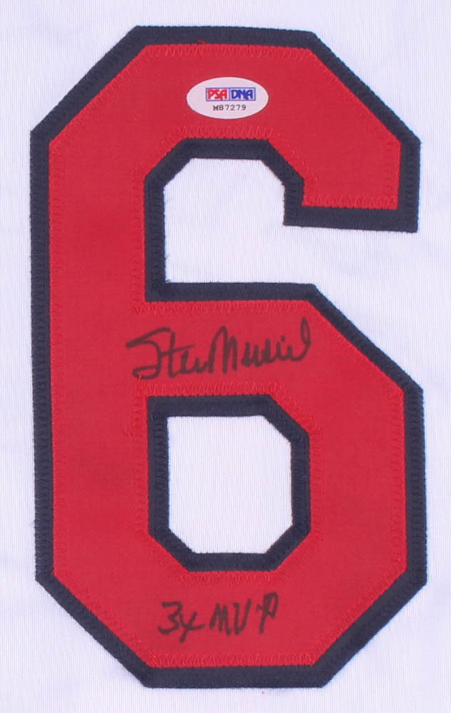Stan Musial Signed Jersey Inscribed "3x MVP" (PSA COA) at PristineAuction.com Stan Musial Signed Jersey Inscribed "3x MVP" (PSA COA) at PristineAuction.com
