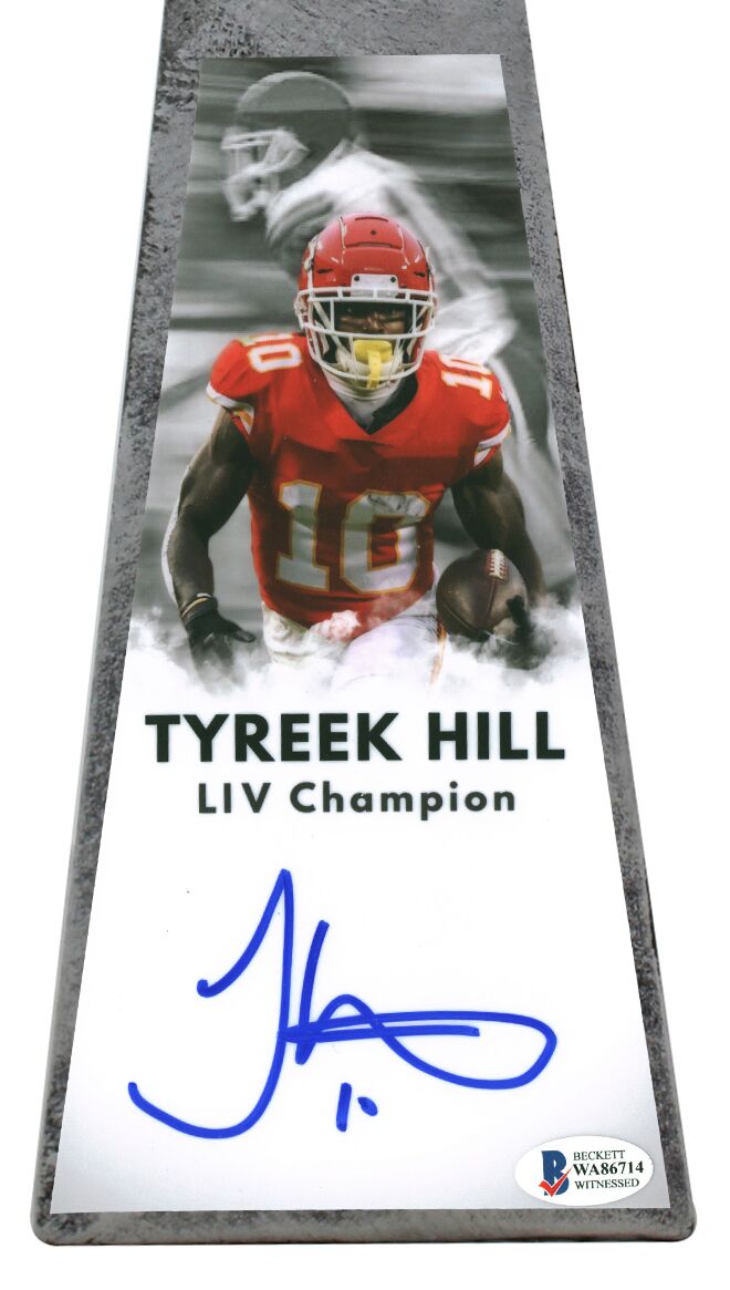 Tyreek Hill Signed Chiefs 15” Lombardi Football Championship Trophy (Beckett Hologram) at PristineAuction.com Tyreek Hill Signed Chiefs 15” Lombardi Football Championship Trophy (Beckett Hologram) at PristineAuction.com
