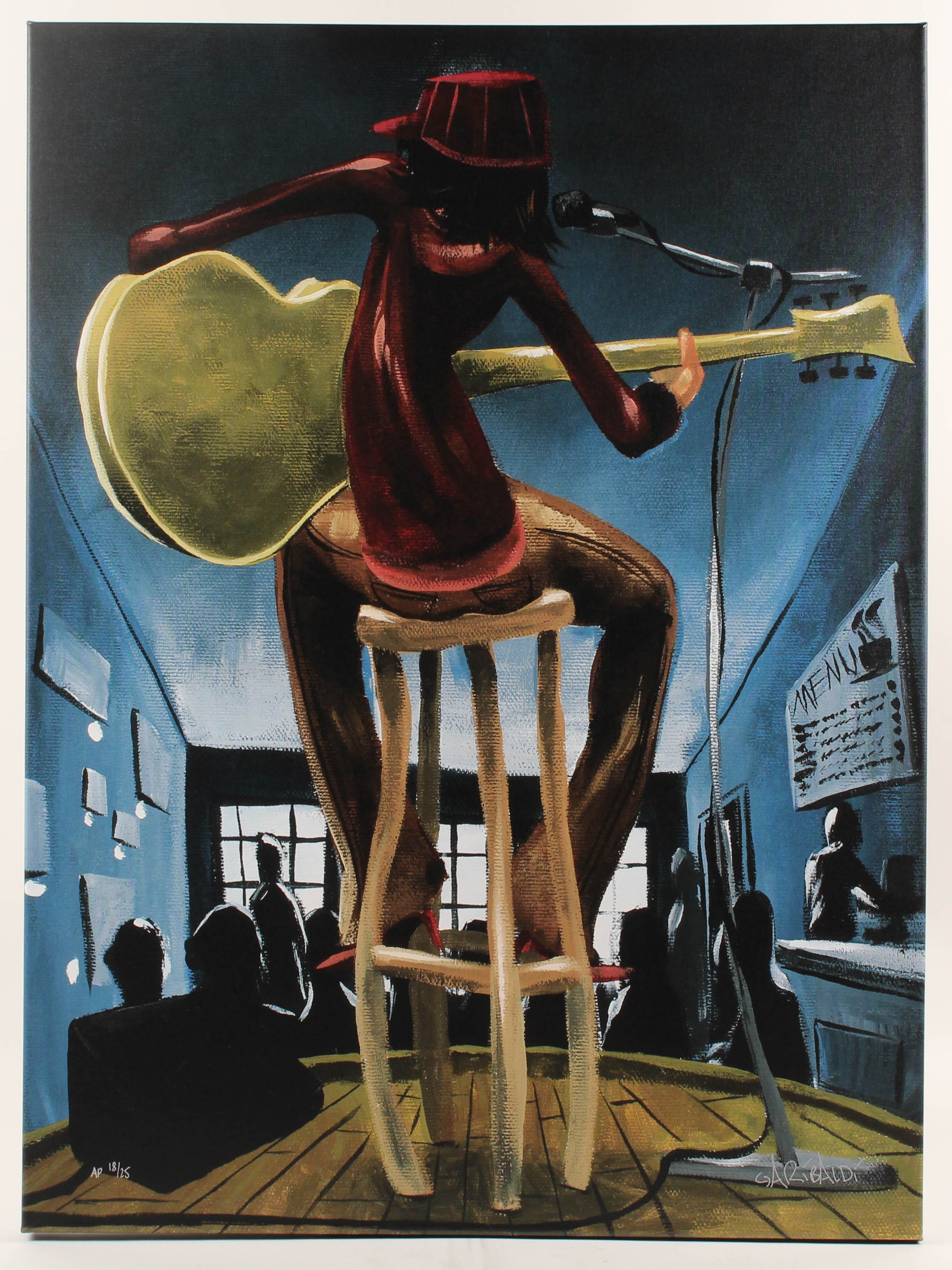 David Garibaldi Signed "Maxine" 26.5x36 Canvas Painting (PA LOA) at PristineAuction.com David Garibaldi Signed "Maxine" 26.5x36 Canvas Painting (PA LOA) at PristineAuction.com