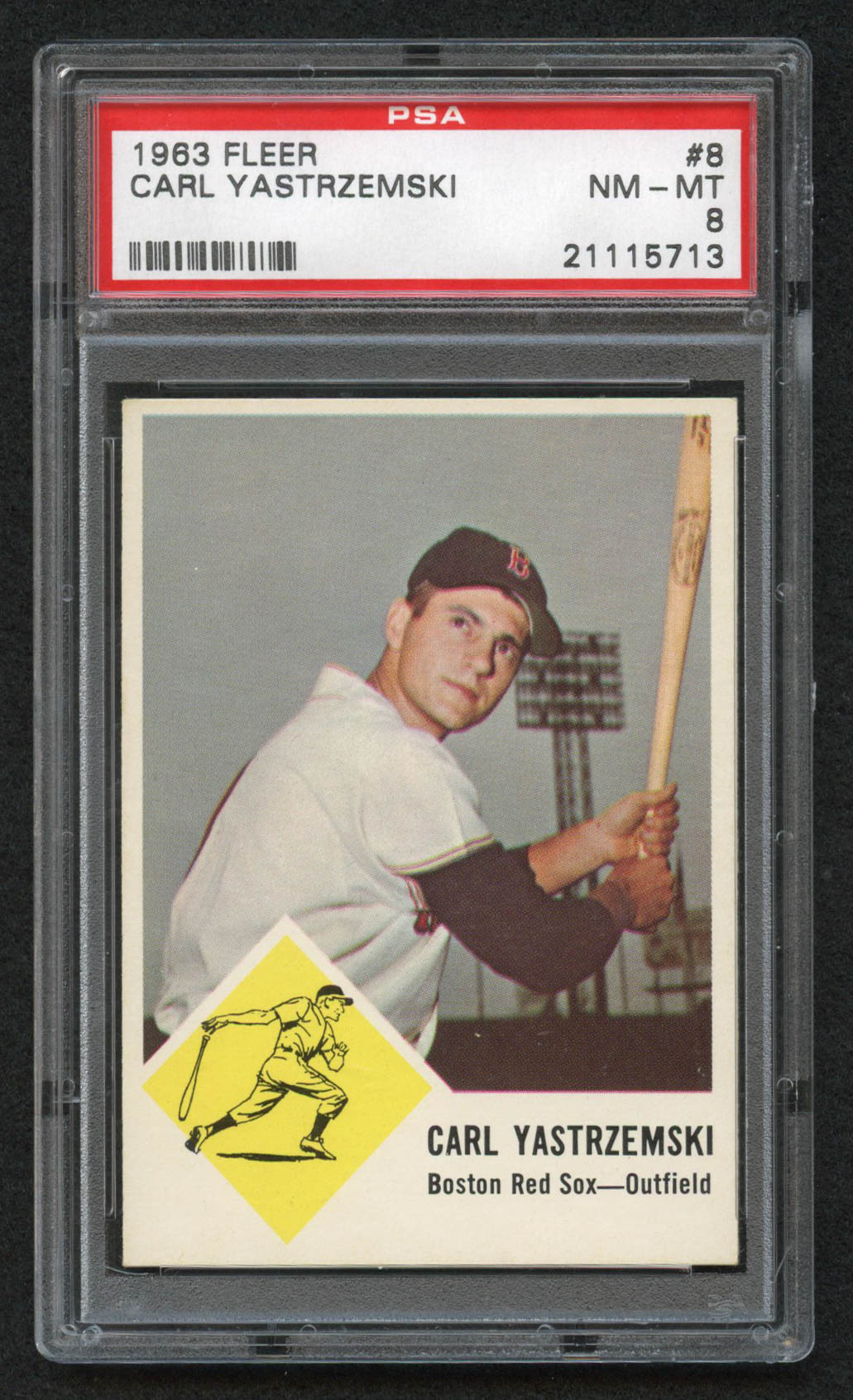 Carl Yastrzemski 1963 Fleer #8 (PSA 8) at PristineAuction.com Carl Yastrzemski 1963 Fleer #8 (PSA 8) at PristineAuction.com