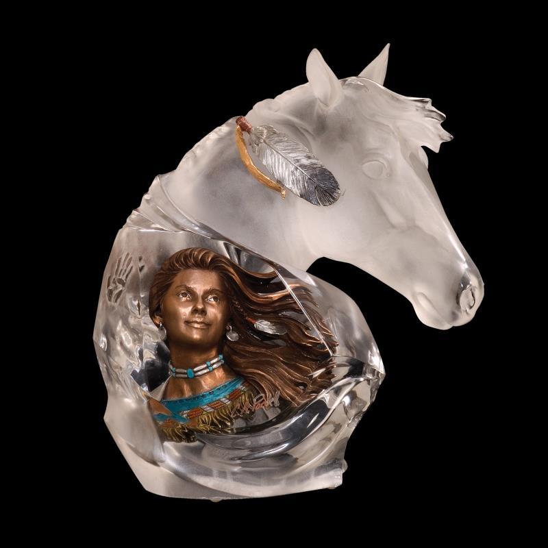 "Running Wind" LE Mixed Media Lucite Sculpture by Christopher Pardell at PristineAuction.com "Running Wind" LE Mixed Media Lucite Sculpture by Christopher Pardell at PristineAuction.com