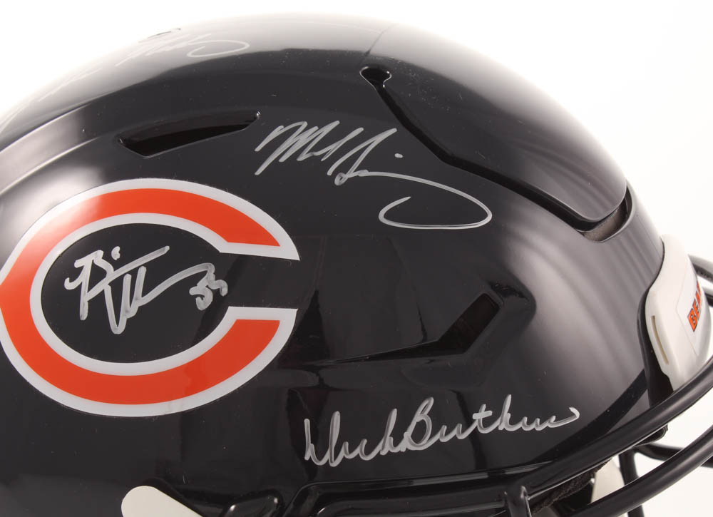 Brian Urlacher, Dick Butkus & Mike Singletary Signed Bears Full-Size Authentic On-Field SpeedFlex Helmet Inscribed "Monsters of the Midway" (Schwartz COA) at PristineAuction.com Brian Urlacher, Dick Butkus & Mike Singletary Signed Bears Full-Size Authentic On-Field SpeedFlex Helmet Inscribed "Monsters of the Midway" (Schwartz COA) at PristineAuction.com