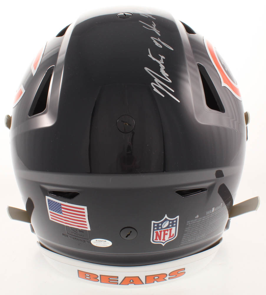 Brian Urlacher, Dick Butkus & Mike Singletary Signed Bears Full-Size Authentic On-Field SpeedFlex Helmet Inscribed "Monsters of the Midway" (Schwartz COA) at PristineAuction.com Brian Urlacher, Dick Butkus & Mike Singletary Signed Bears Full-Size Authentic On-Field SpeedFlex Helmet Inscribed "Monsters of the Midway" (Schwartz COA) at PristineAuction.com