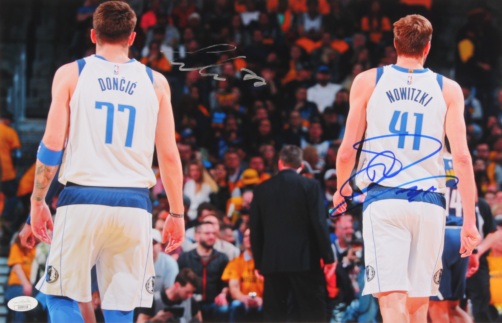 Dirk Nowitzki & Luka Doncic Signed Mavericks 11x17 Photo (JSA COA) at PristineAuction.com Dirk Nowitzki & Luka Doncic Signed Mavericks 11x17 Photo (JSA COA) at PristineAuction.com