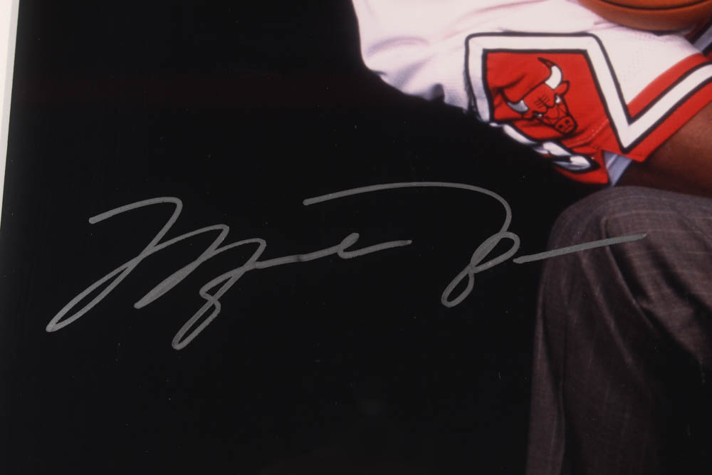 Michael Jordan & Larry Bird Signed 21x25 Custom Framed Photo Display (UDA Hologram) at PristineAuction.com Michael Jordan & Larry Bird Signed 21x25 Custom Framed Photo Display (UDA Hologram) at PristineAuction.com