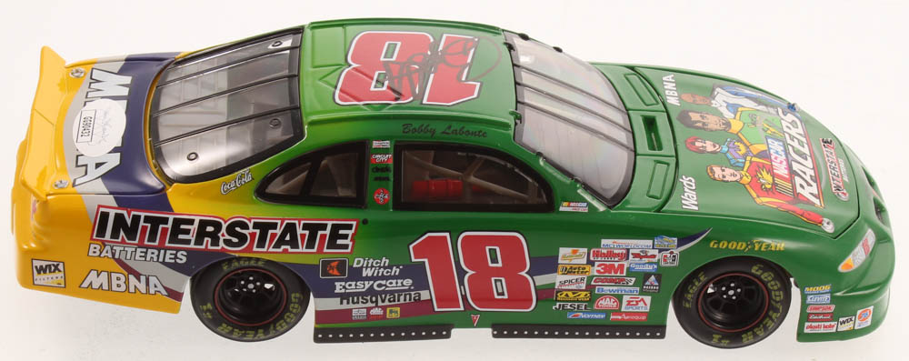 Bobby Labonte Signed LE #18 Interstate Batteries / Nascar Racers 1999 Pontiac 1:24 Scale Die Cast Car (JSA COA) at PristineAuction.com Bobby Labonte Signed LE #18 Interstate Batteries / Nascar Racers 1999 Pontiac 1:24 Scale Die Cast Car (JSA COA) at PristineAuction.com