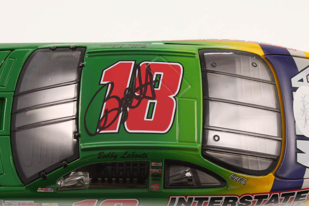 Bobby Labonte Signed LE #18 Interstate Batteries / Nascar Racers 1999 Pontiac 1:24 Scale Die Cast Car (JSA COA) at PristineAuction.com Bobby Labonte Signed LE #18 Interstate Batteries / Nascar Racers 1999 Pontiac 1:24 Scale Die Cast Car (JSA COA) at PristineAuction.com