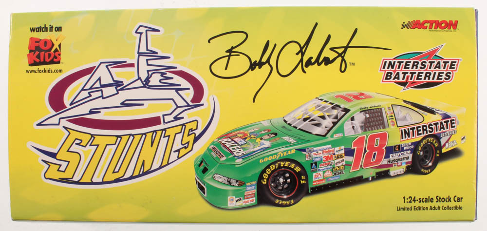 Bobby Labonte Signed LE #18 Interstate Batteries / Nascar Racers 1999 Pontiac 1:24 Scale Die Cast Car (JSA COA) at PristineAuction.com Bobby Labonte Signed LE #18 Interstate Batteries / Nascar Racers 1999 Pontiac 1:24 Scale Die Cast Car (JSA COA) at PristineAuction.com