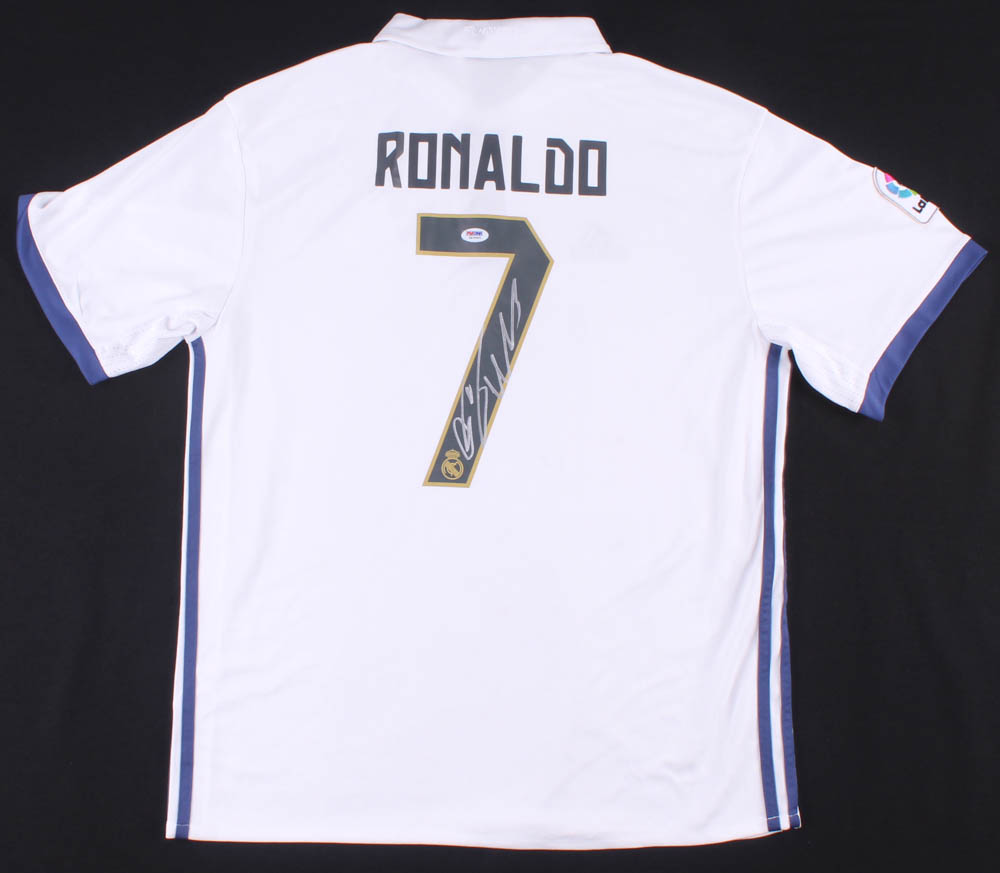 Cristiano Ronaldo Signed Real Madrid Jersey (PSA Hologram) at PristineAuction.com Cristiano Ronaldo Signed Real Madrid Jersey (PSA Hologram) at PristineAuction.com