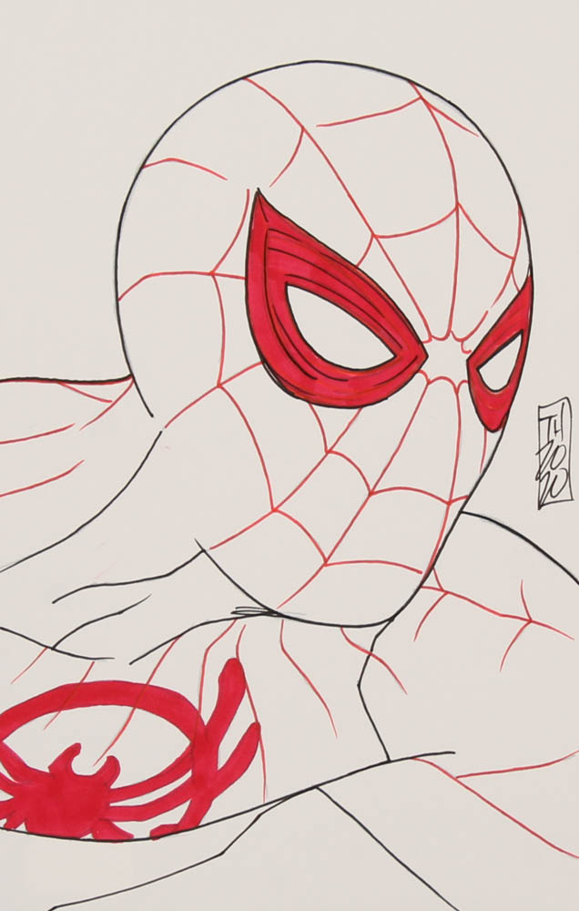 Tom Hodges - Spider-Man - Miles Morales - Marvel Comics - Signed ORIGINAL 5.5" x 8.5" Drawing on Paper (1/1) at PristineAuction.com Tom Hodges - Spider-Man - Miles Morales - Marvel Comics - Signed ORIGINAL 5.5" x 8.5" Drawing on Paper (1/1) at PristineAuction.com