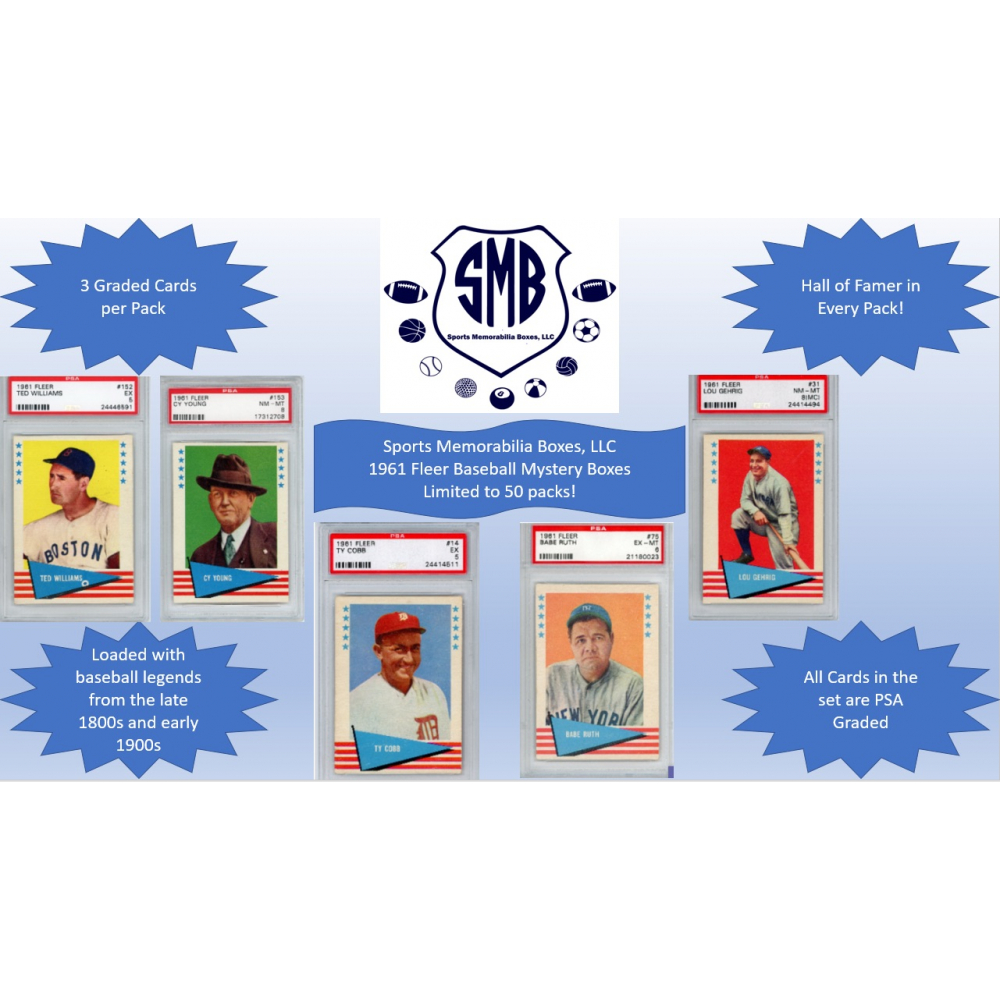 Sports Memorabilia Boxes 1961 Fleer Baseball Graded Card Mystery Box