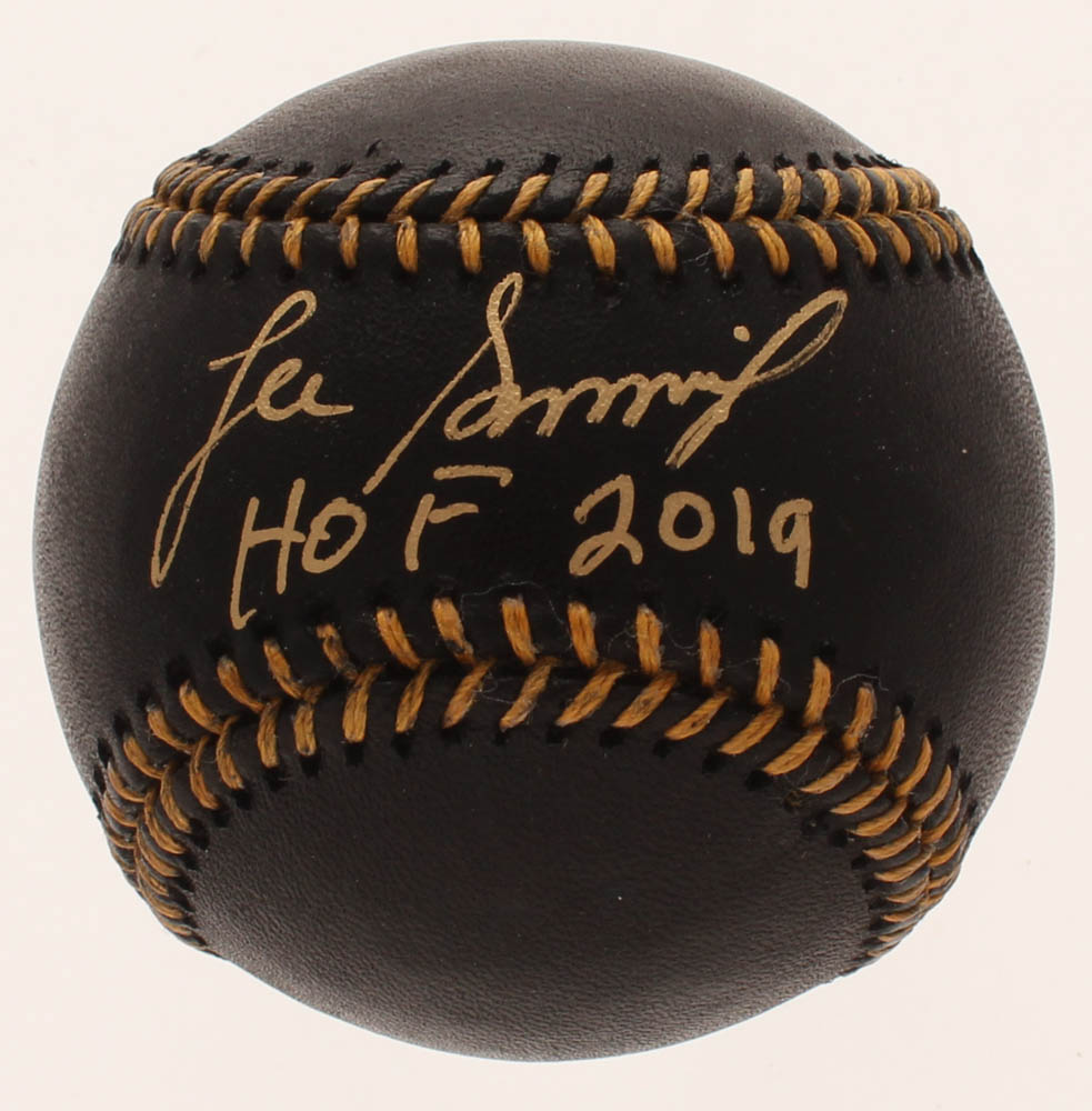 Lee Smith Signed OML Black Leather Baseball Inscribed "HOF 2019" (JSA) at PristineAuction.com Lee Smith Signed OML Black Leather Baseball Inscribed "HOF 2019" (JSA) at PristineAuction.com