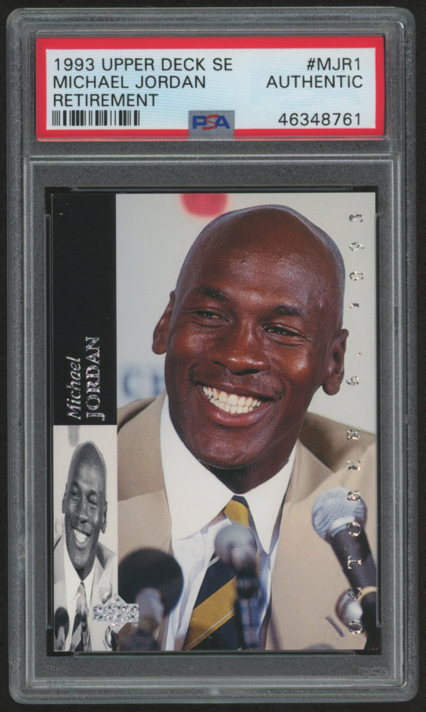 Michael Jordan 199394 Upper Deck SE MJR1 / Retirement Card (PSA
