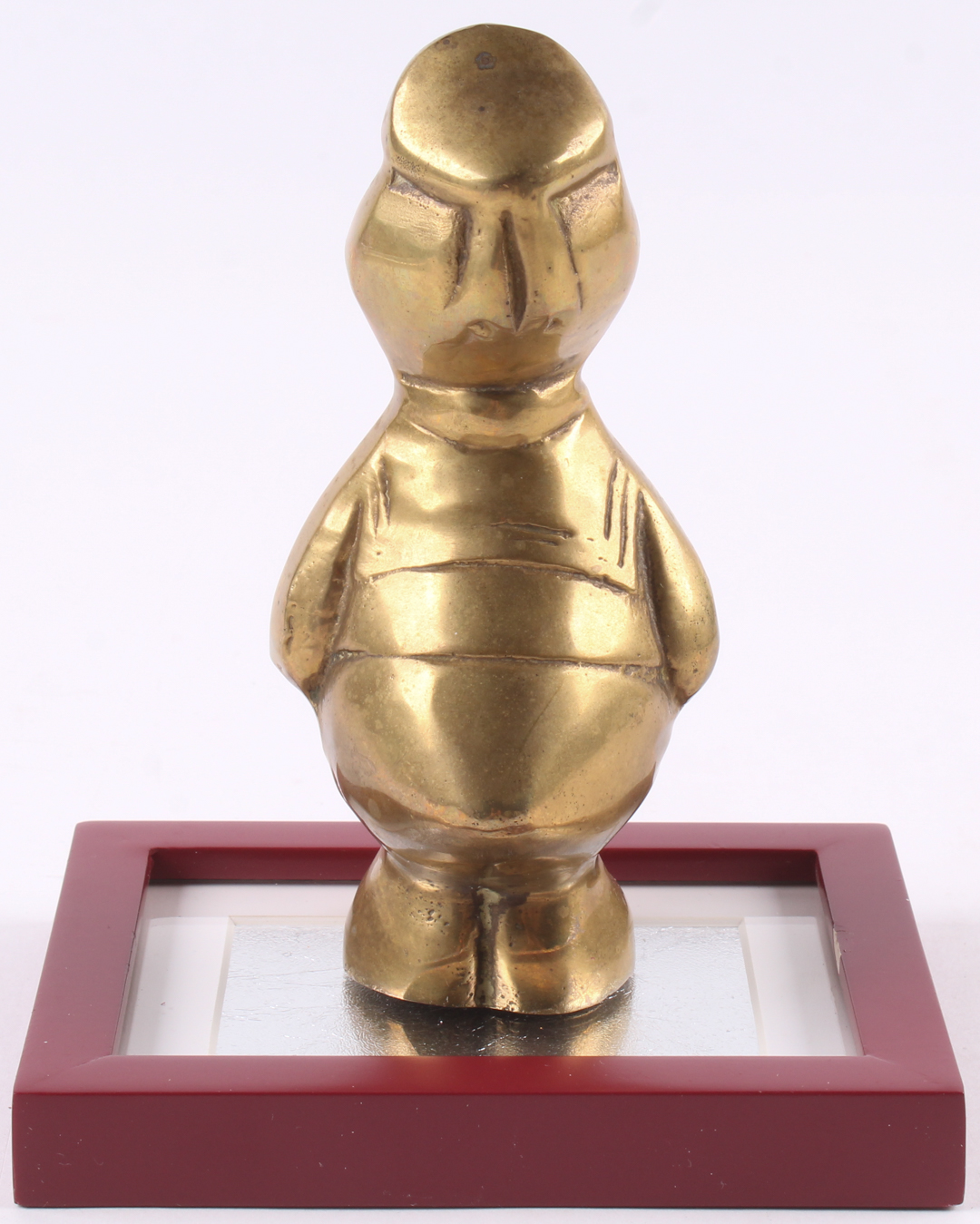 Vintage 1960's Walt Disney's Donald Duck Solid Brass Figure With Glass Display Base at PristineAuction.com Vintage 1960's Walt Disney's Donald Duck Solid Brass Figure With Glass Display Base at PristineAuction.com