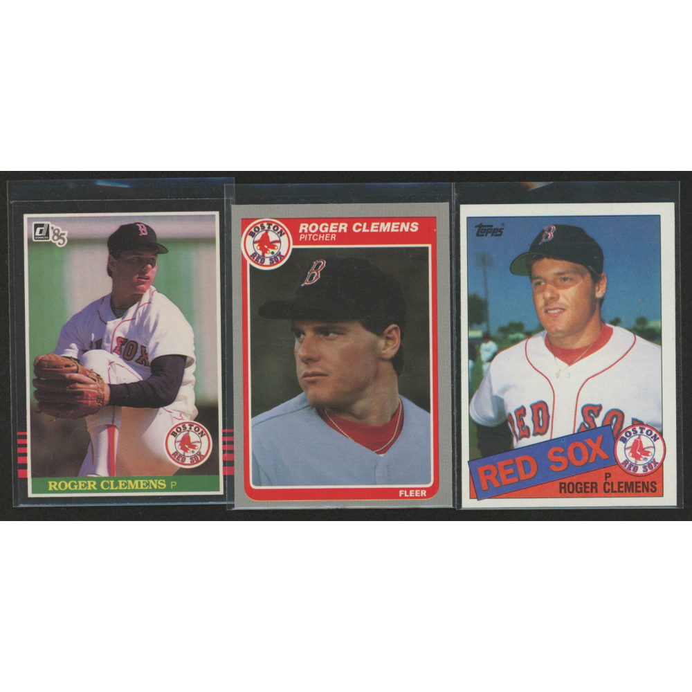 Lot of (3) Roger Clemens Rookie Baseball Cards with 1985 Donruss #273 ...