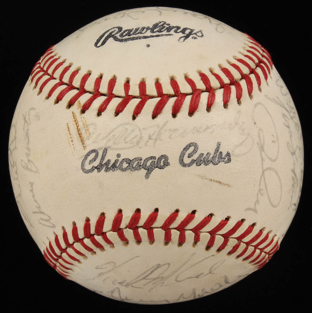 1983 Chicago Cubs Baseball Team-Signed by (27) with Ryne Sandberg, Lee Smith, Ferguson Jenkins, Jay Johnstone, Ron Cey (JSA ALOA) at PristineAuction.com 1983 Chicago Cubs Baseball Team-Signed by (27) with Ryne Sandberg, Lee Smith, Ferguson Jenkins, Jay Johnstone, Ron Cey (JSA ALOA) at PristineAuction.com