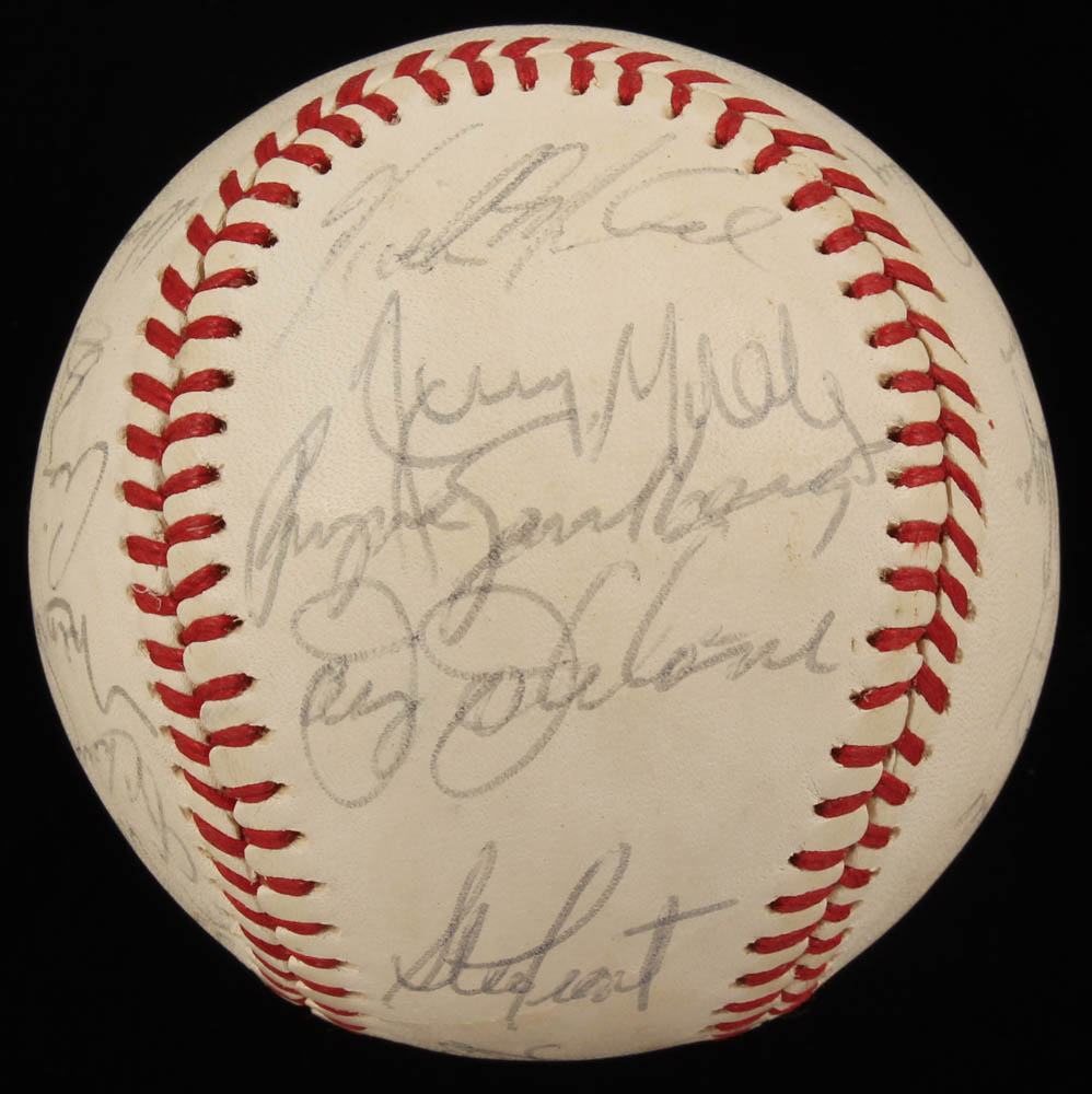 1983 Chicago Cubs Baseball Team-Signed by (27) with Ryne Sandberg, Lee Smith, Ferguson Jenkins, Jay Johnstone, Ron Cey (JSA ALOA) at PristineAuction.com 1983 Chicago Cubs Baseball Team-Signed by (27) with Ryne Sandberg, Lee Smith, Ferguson Jenkins, Jay Johnstone, Ron Cey (JSA ALOA) at PristineAuction.com