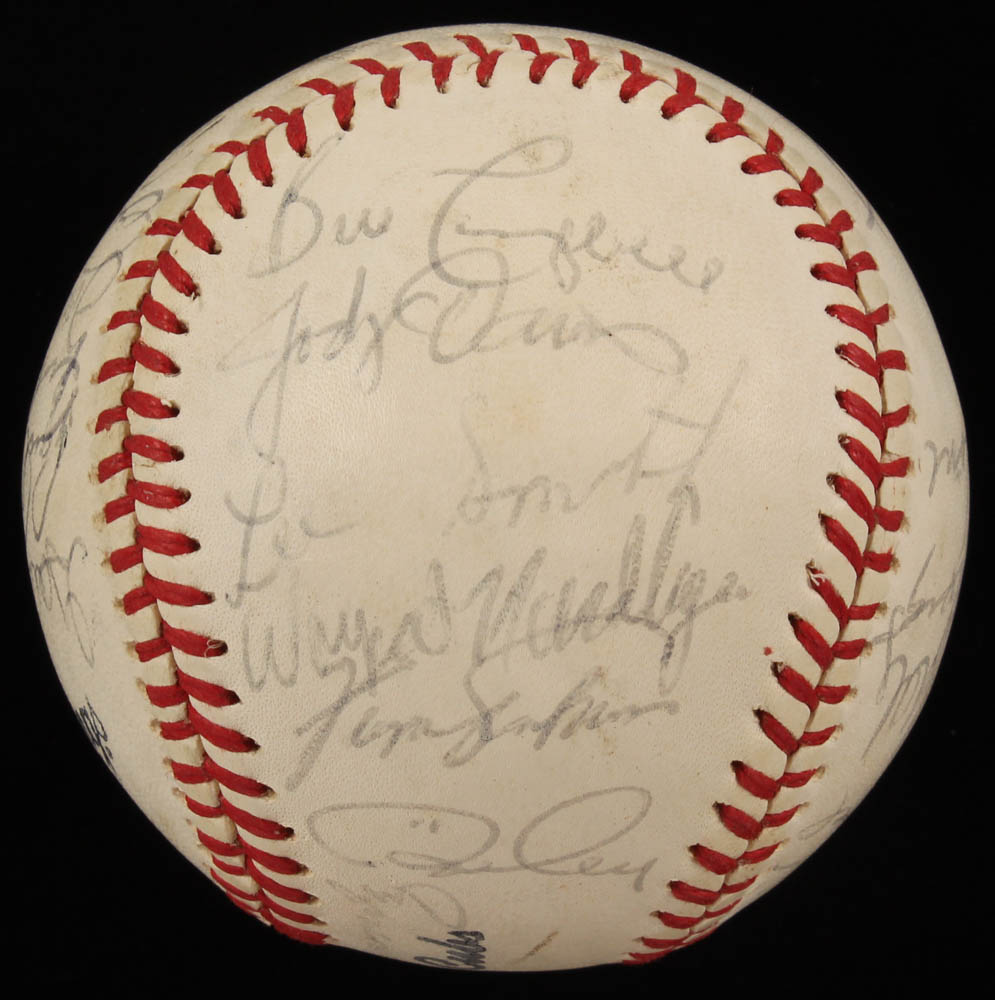 1983 Chicago Cubs Baseball Team-Signed by (27) with Ryne Sandberg, Lee Smith, Ferguson Jenkins, Jay Johnstone, Ron Cey (JSA ALOA) at PristineAuction.com 1983 Chicago Cubs Baseball Team-Signed by (27) with Ryne Sandberg, Lee Smith, Ferguson Jenkins, Jay Johnstone, Ron Cey (JSA ALOA) at PristineAuction.com