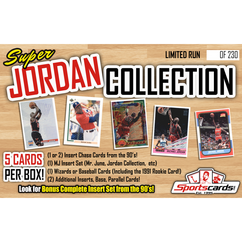 Michael Jordan Super Collection Mystery Box (5+) Cards Per Box! 90’s Inserts & More