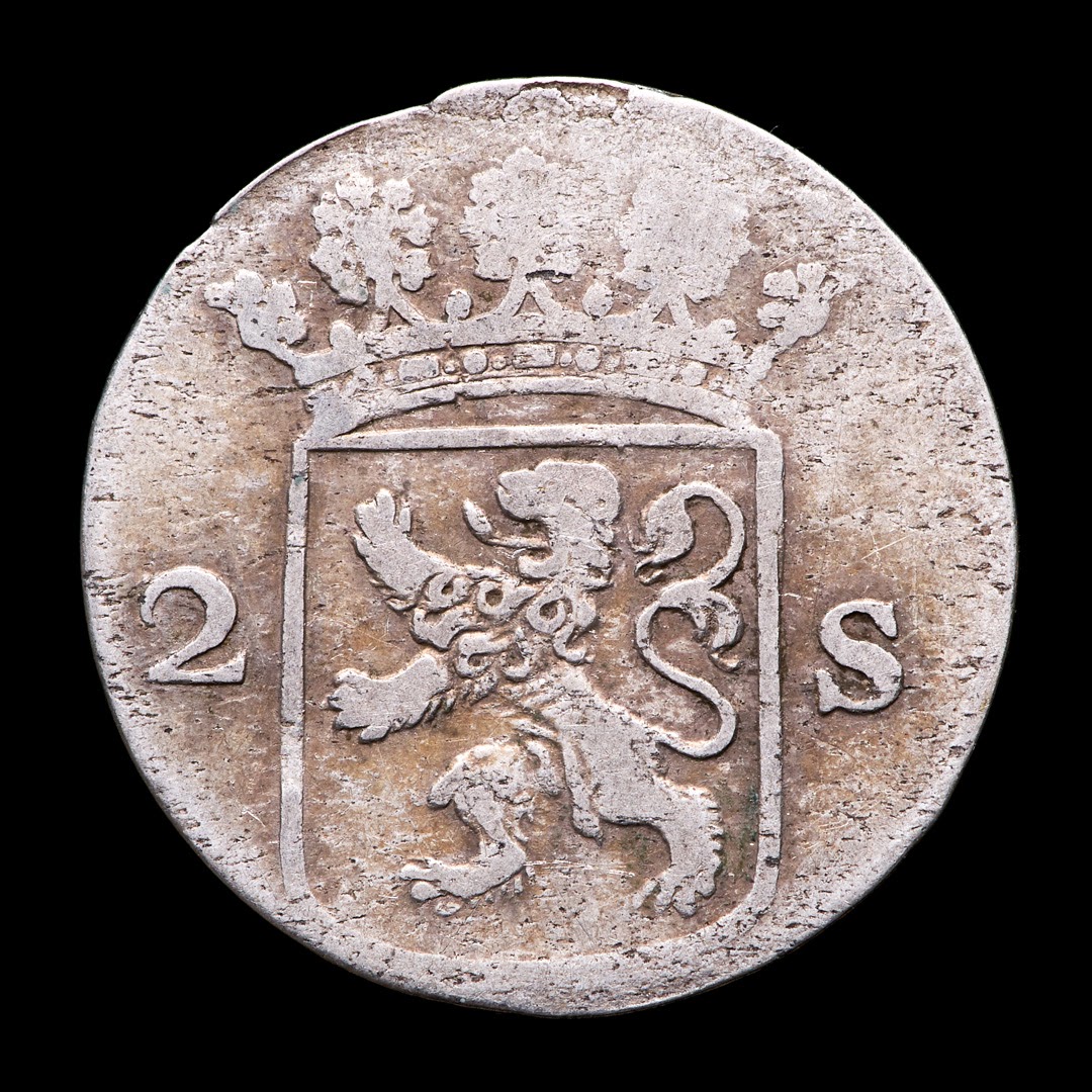 1780 Dutch Republic, Holland - 2 Stuiver Colonial Silver Coin at PristineAuction.com 1780 Dutch Republic, Holland - 2 Stuiver Colonial Silver Coin at PristineAuction.com