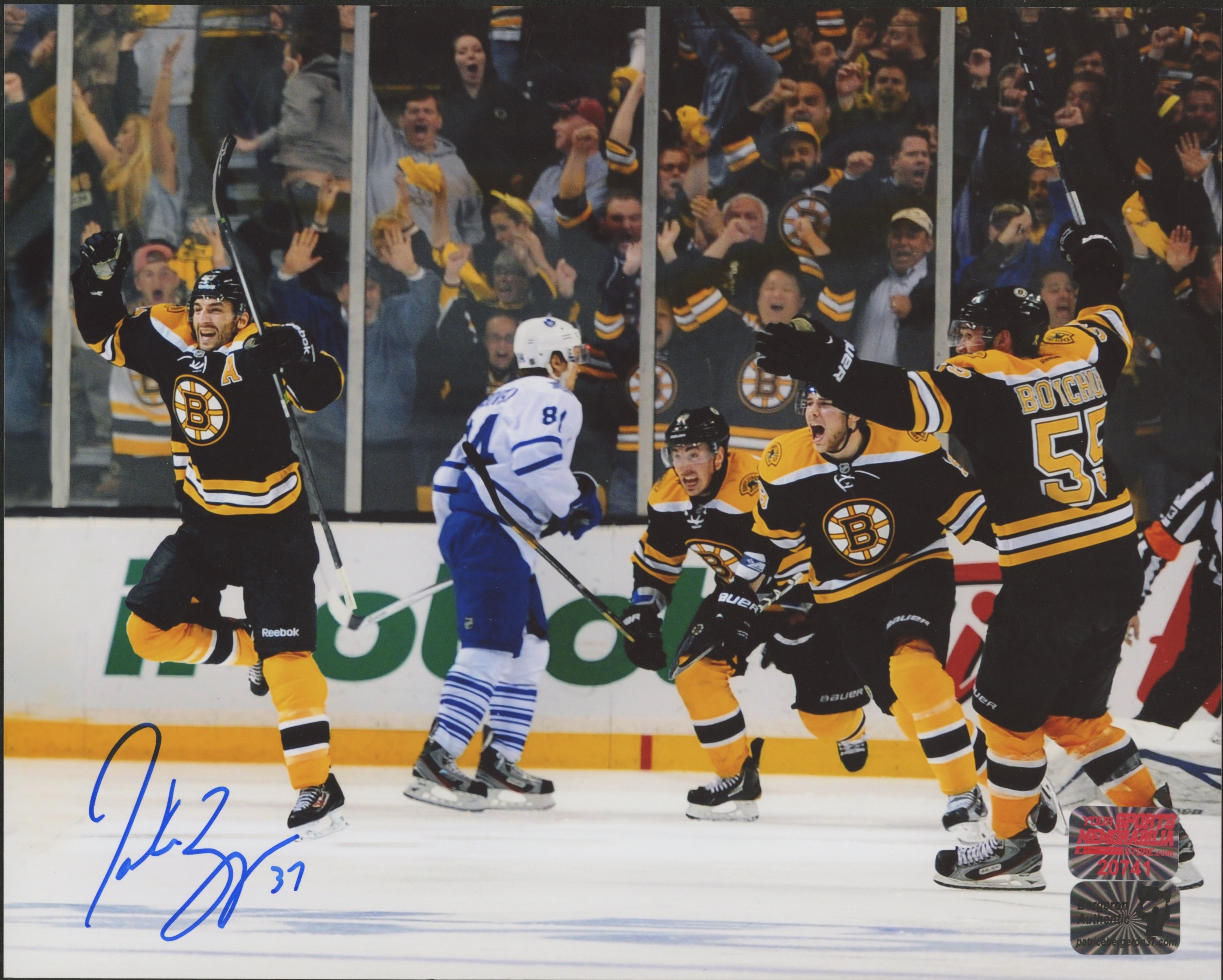 Patrice Bergeron Signed Bruins 8x10 Photo (Bergeron COA) at PristineAuction.com Patrice Bergeron Signed Bruins 8x10 Photo (Bergeron COA) at PristineAuction.com