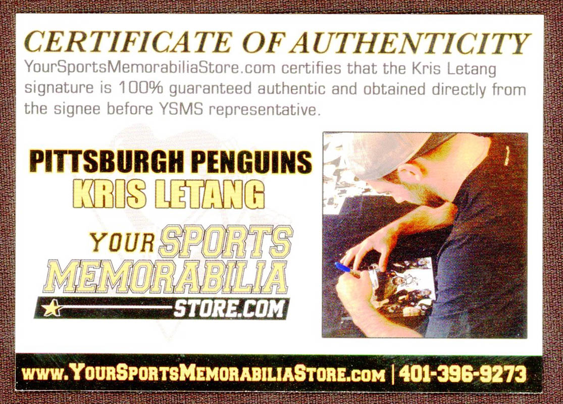 Kris Letang Signed Penguins 8x10 Photo (Letang COA) at PristineAuction.com Kris Letang Signed Penguins 8x10 Photo (Letang COA) at PristineAuction.com